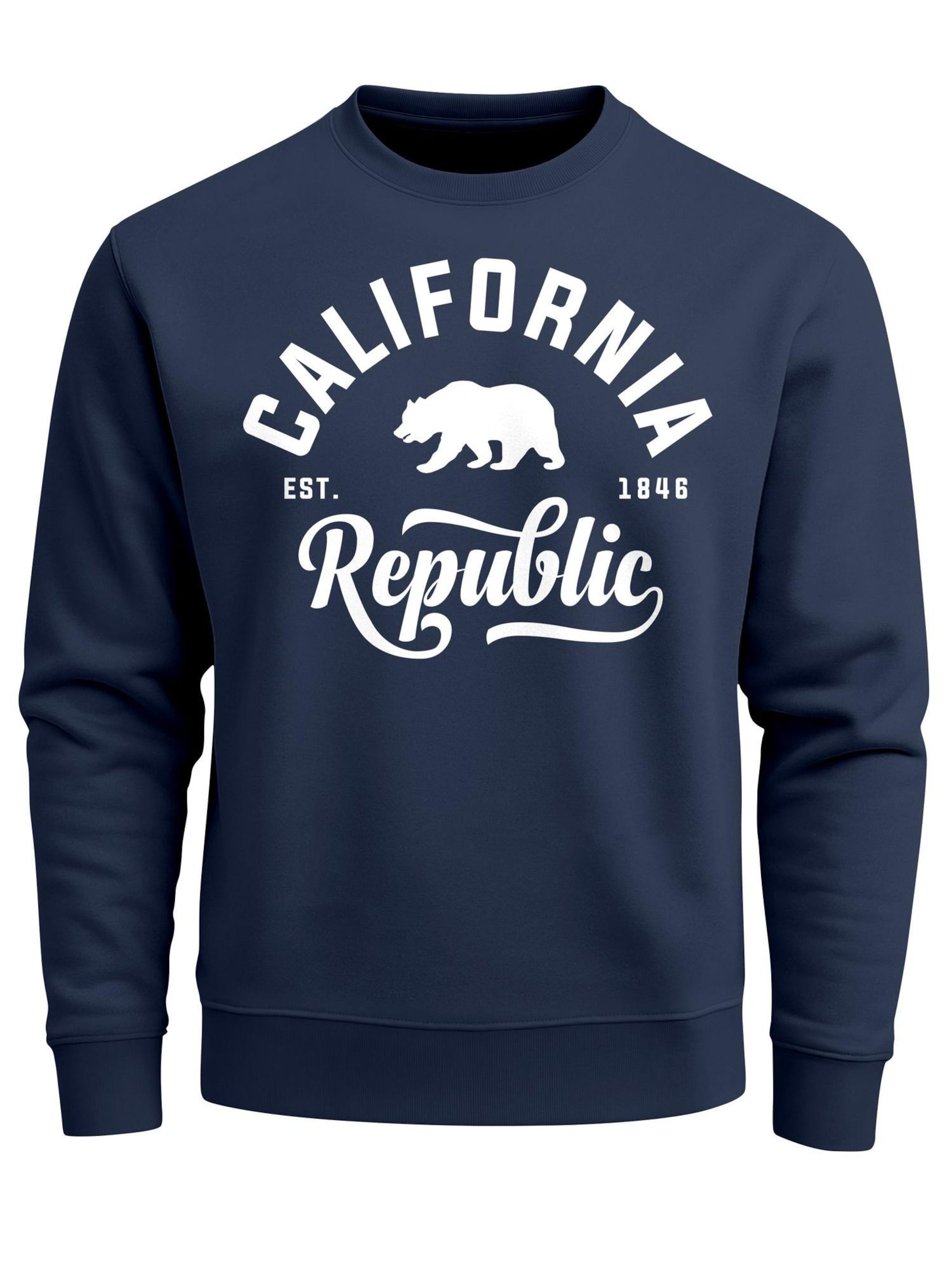 Neverless Sweatshirt 'California' in Blue: front