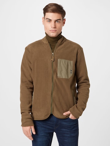 Kronstadt Fleece jacket 'HAYES' in Brown: front