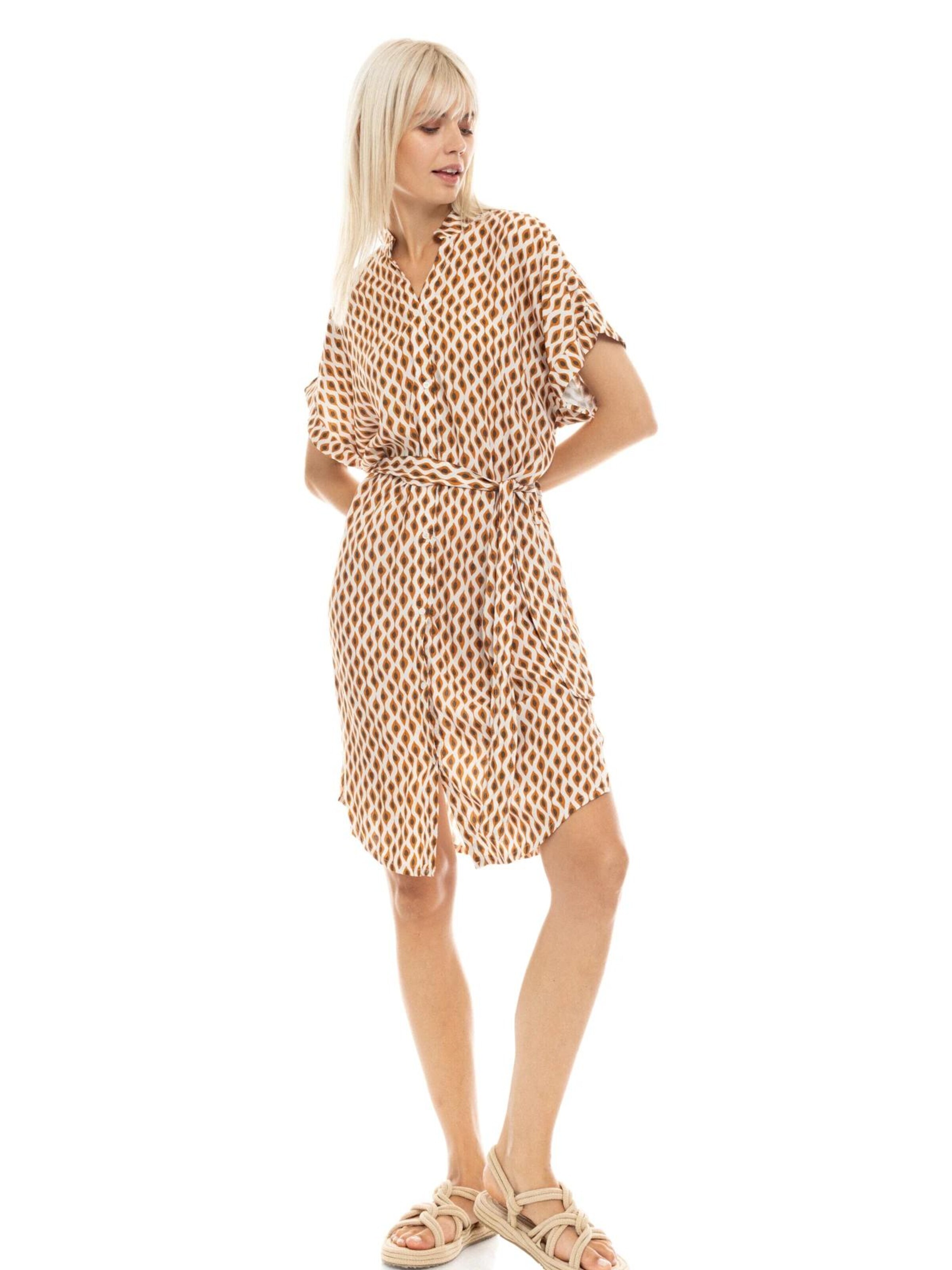 Pink Label Καλοκαιρινό φόρεμα 'BEACHWEAR SAFARI' σε μπεζ