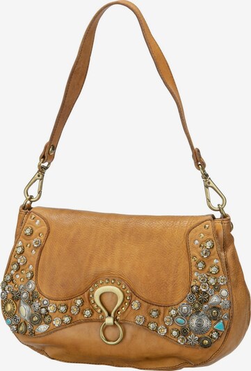 Campomaggi Umhängetasche 'Bella di Notte' in türkis / cognac / gold / silber, Produktansicht