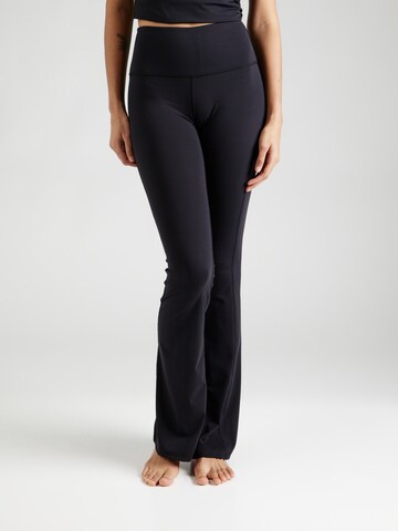 évasé Pantalon de sport Hey Honey en noir : devant