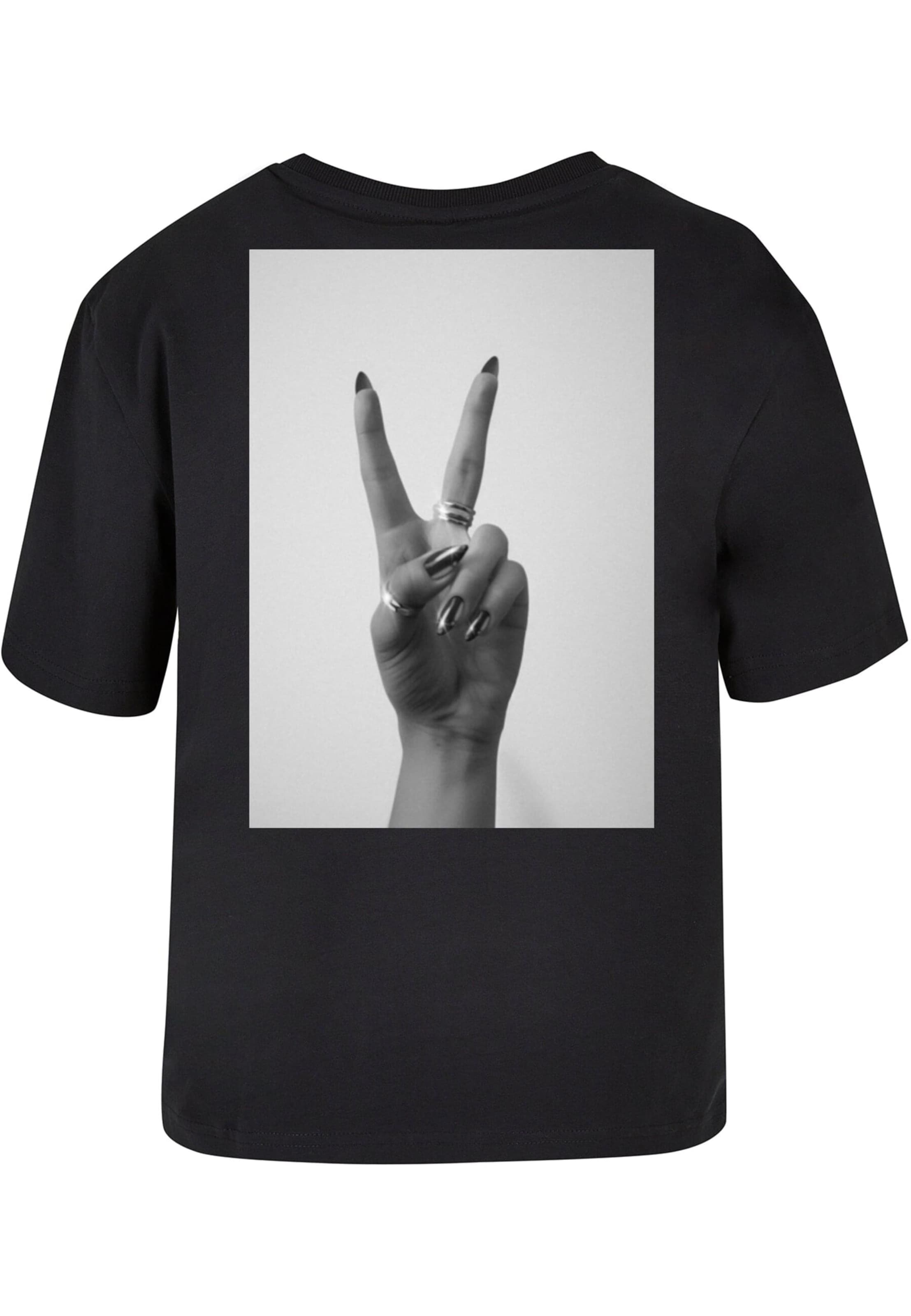 Maglietta 'Peace Hand' di Miss Tee in nero