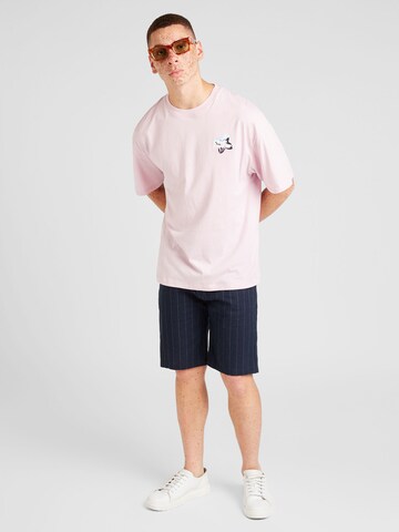 JACK & JONES - Camisa 'FLOWER' em roxo
