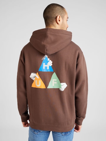 HUF Sweatshirt 'Rituals' in Bruin: voorkant