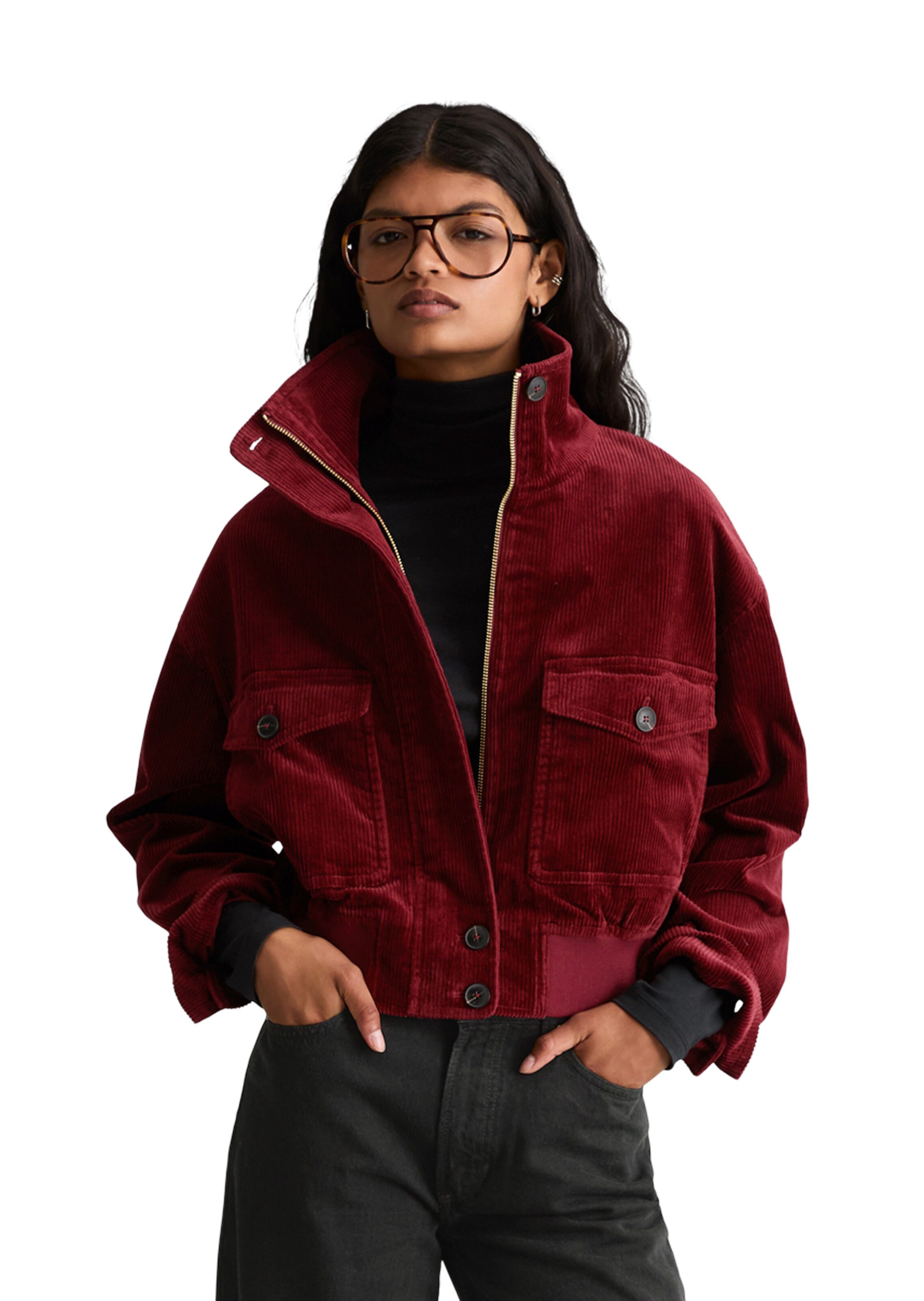 Veste mi-saison Marc O'Polo DENIM en rouge : devant