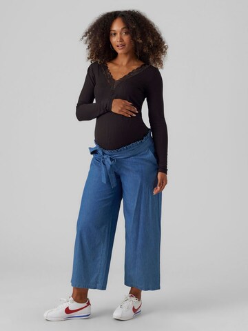MAMALICIOUS Regular Trousers 'VIBBE' in Blue
