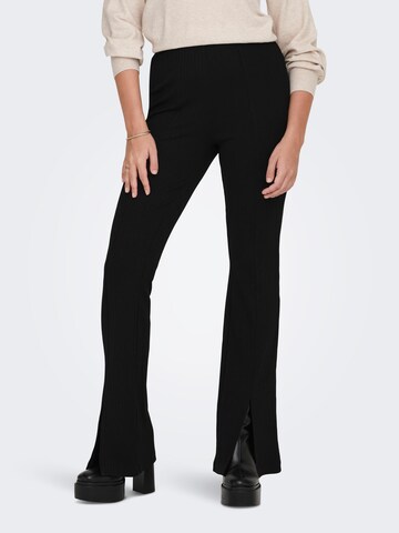 évasé Pantalon 'FIONA' ONLY en noir : devant