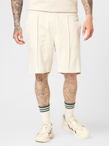 WEEKDAY Regular Pants 'Terry' in Beige: front