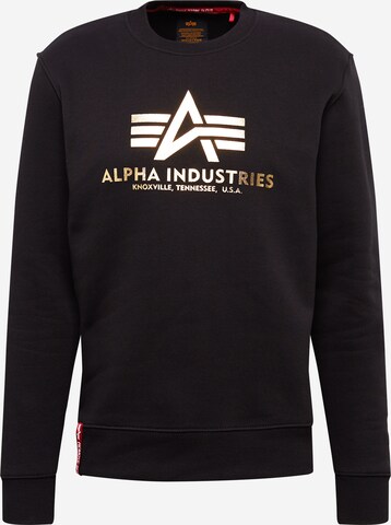 ALPHA INDUSTRIES Sweatshirt in Black: front