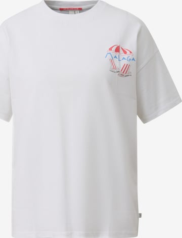 T-shirt QS en blanc : devant