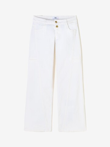 Le Temps Des Cerises Loosefit Jeans 'Lauryn' in Wit: voorkant