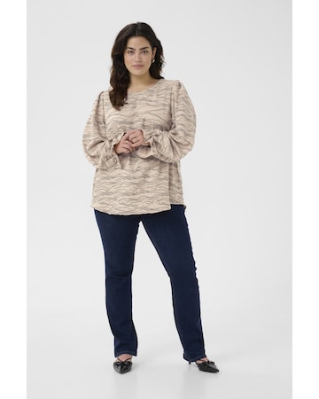 KAFFE CURVE Bluse 'Nika' in Beige