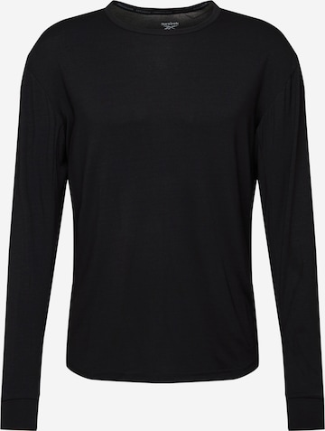 T-Shirt fonctionnel Reebok en noir : devant