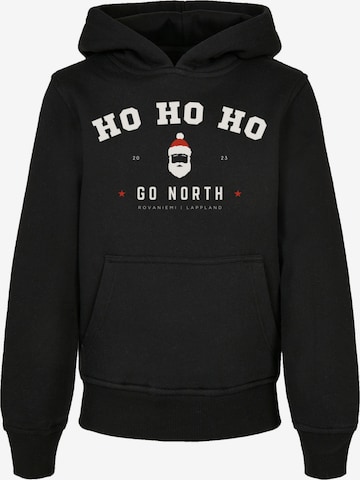 F4NT4STIC Sweatshirt 'Ho Ho Ho Santa Claus Weihnachten' in Schwarz: predná strana