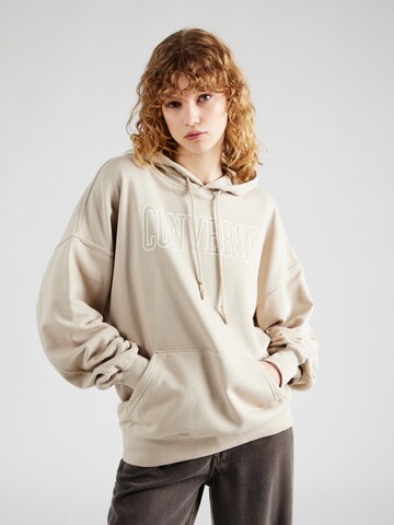 Sweat-shirt CONVERSE en beige : devant