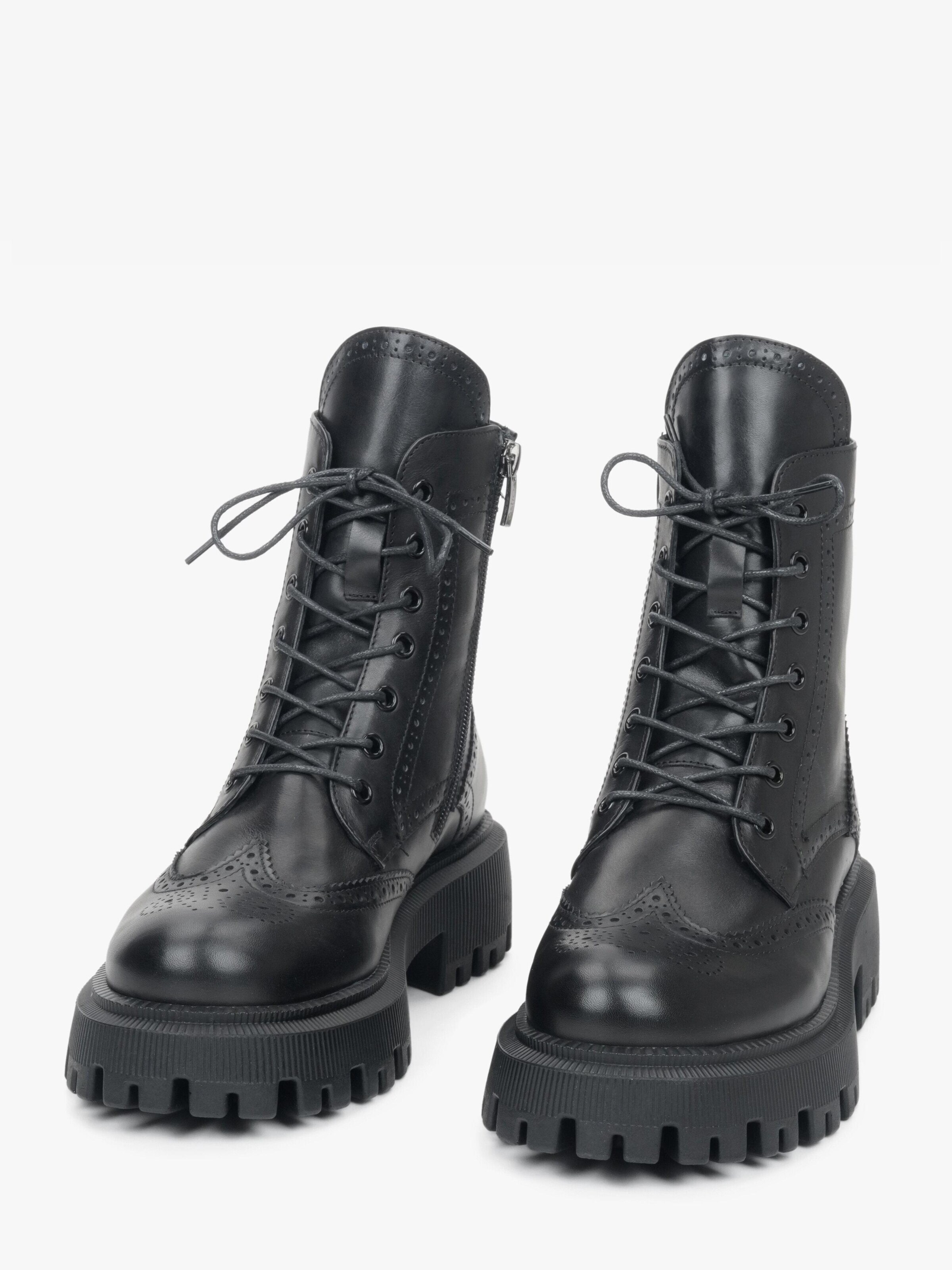Estro Schnürstiefelette '09-2314'‌‌‌‌‌‌‌‌ in Schwarz