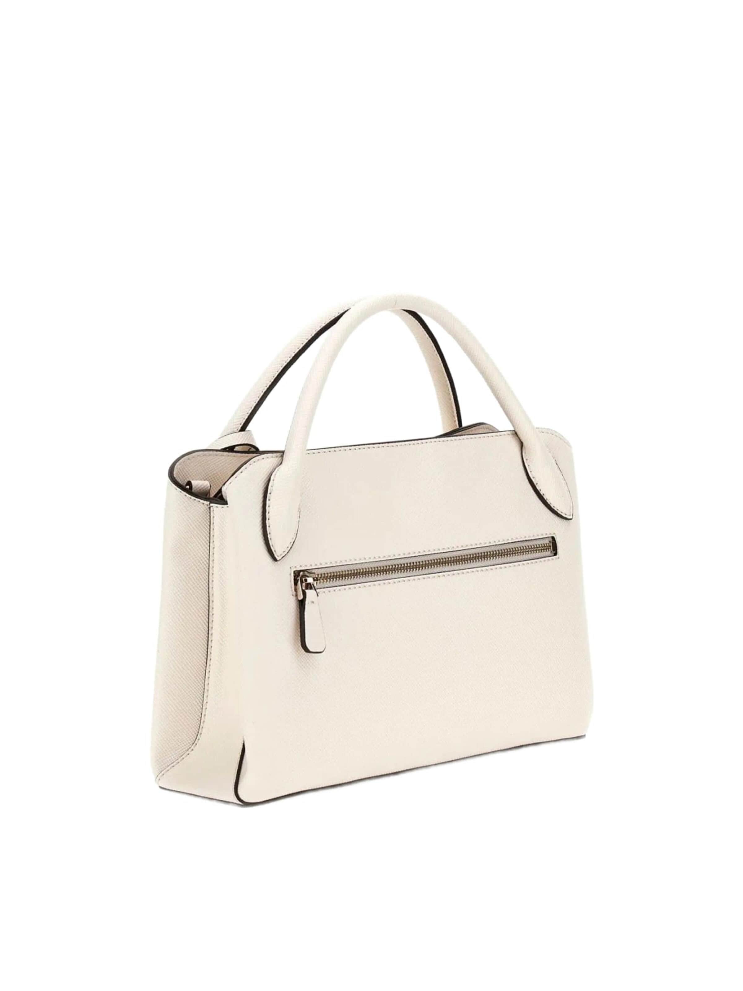 balta GUESS Rankinė su ilgu dirželiu 'Guess Bandoulière Bramina Small Off White'