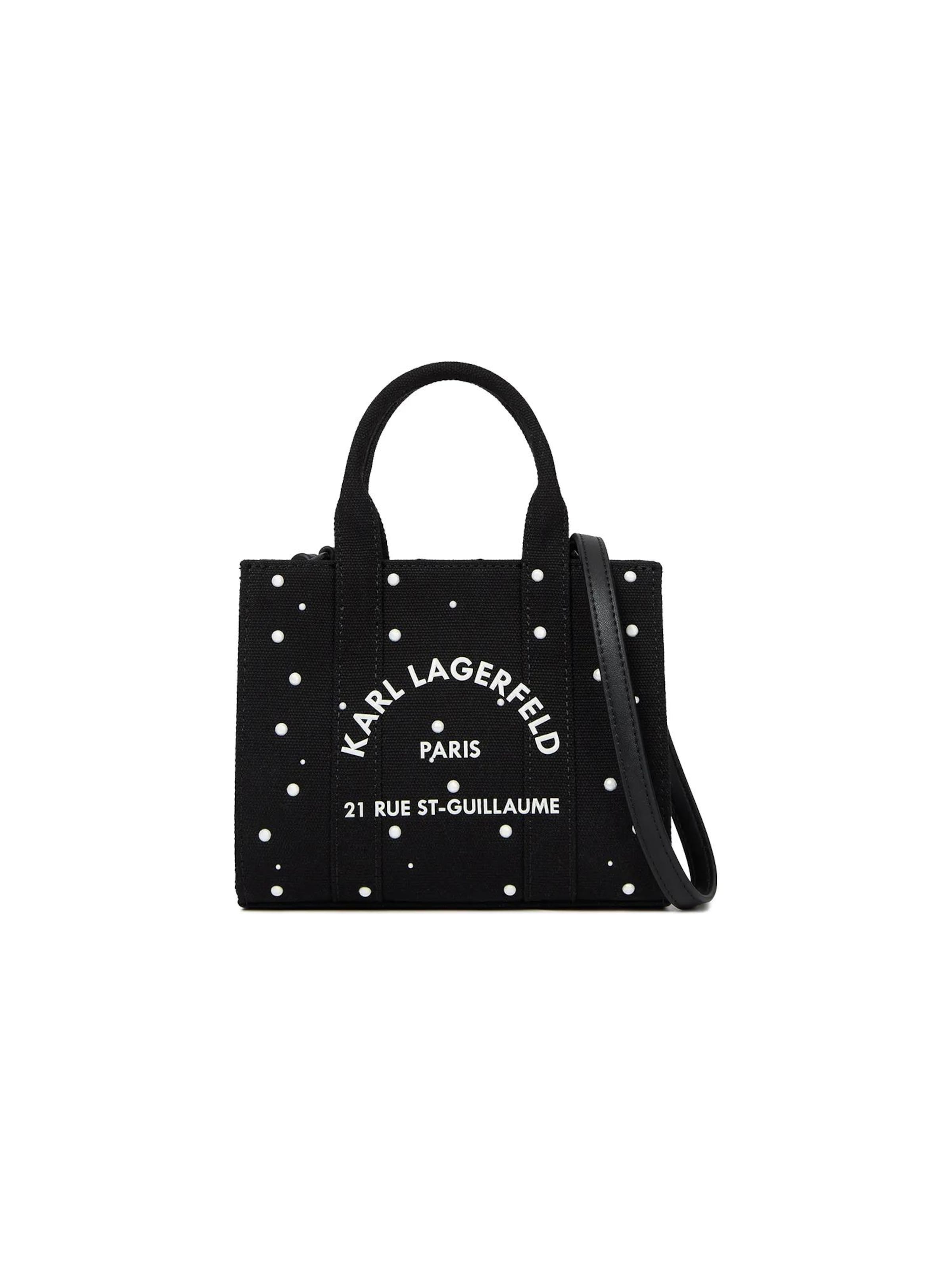 Borsa a mano 'Rue St-Guillaume' di Karl Lagerfeld in nero: frontale