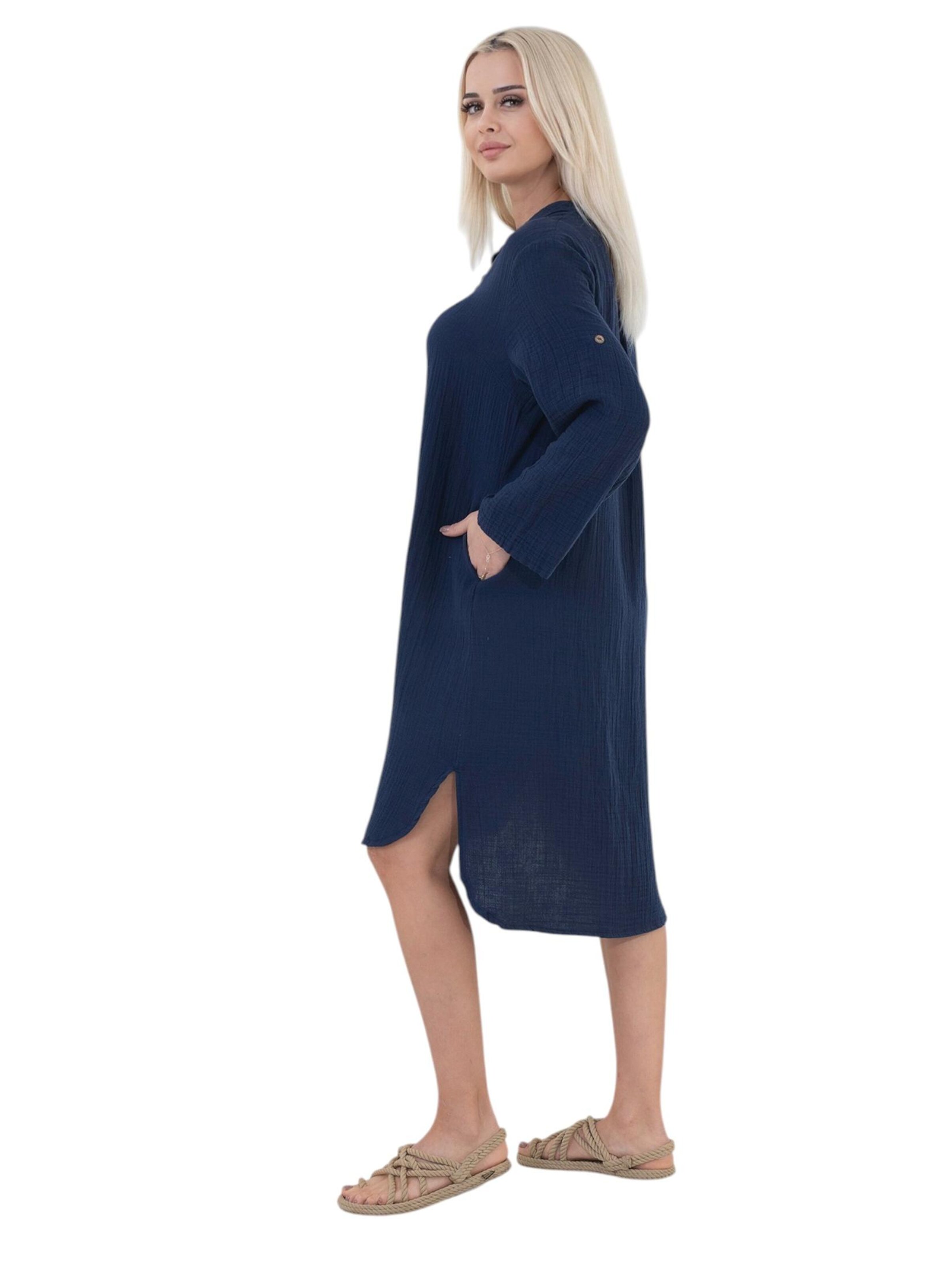 Robe-chemise 'NURYA' WENOR en bleu