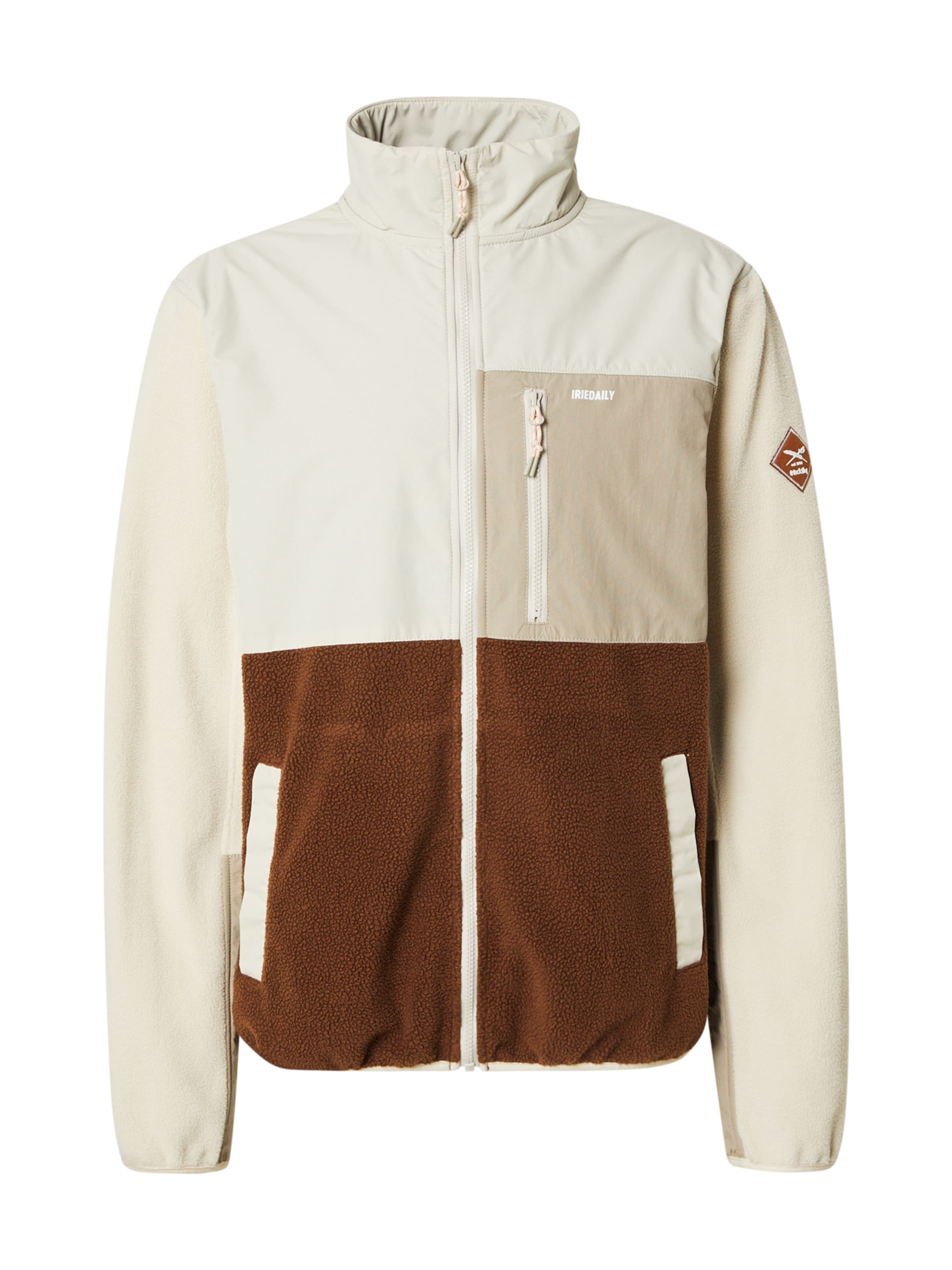 Iriedaily Fleece Jacket 'Auf Deck' in Beige: front