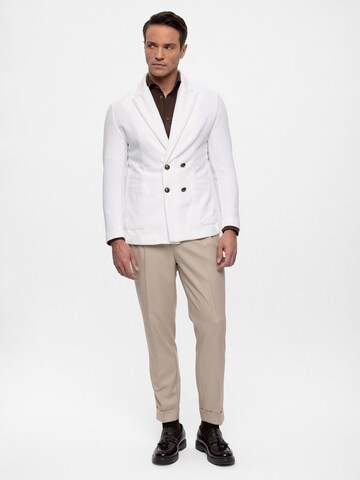 Coupe regular Veste de costume 'Basic' Antioch en blanc