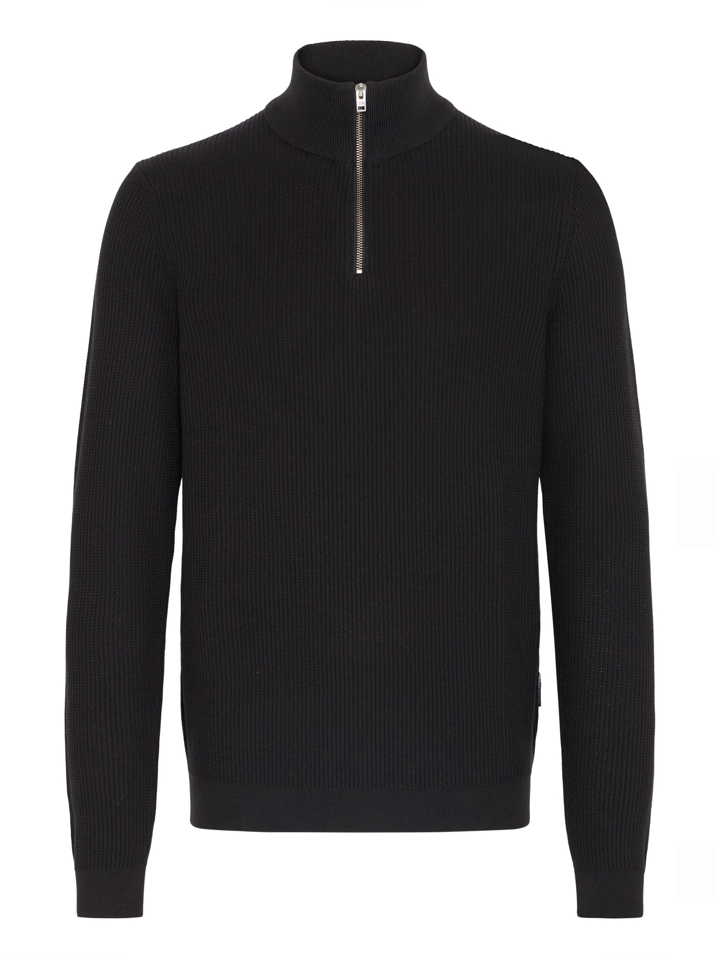 Pull-over ' CFNOAR ' Casual Friday en noir : devant