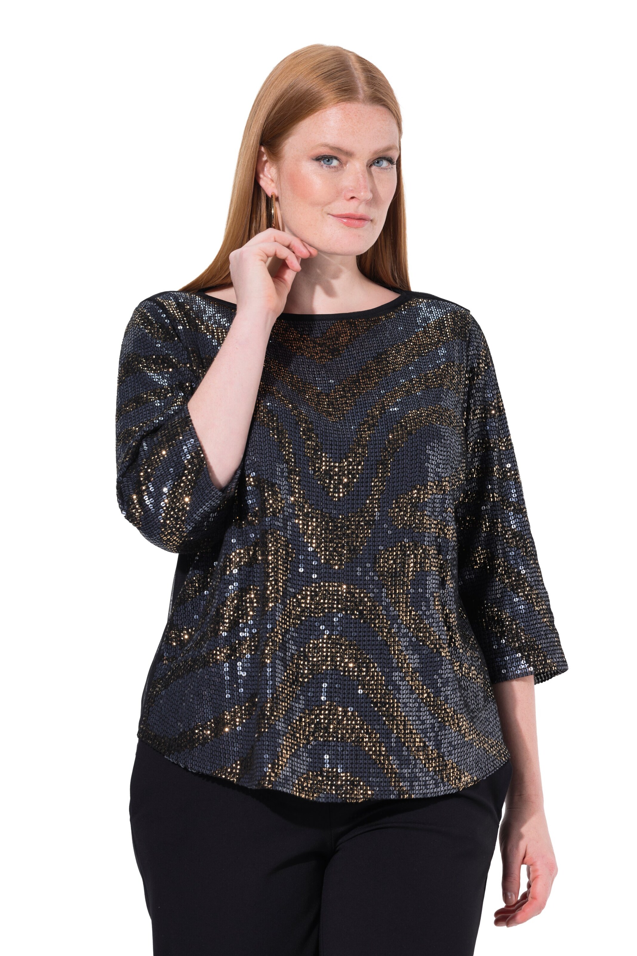 Ulla Popken Blouse in Black: front