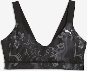PUMA Bustier Sport-BH 'League' in Schwarz: Vorderseite
