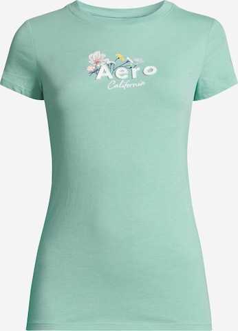 T-shirt AÉROPOSTALE en vert : devant