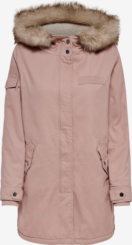 Only Petite Winterparka in Roze: voorkant