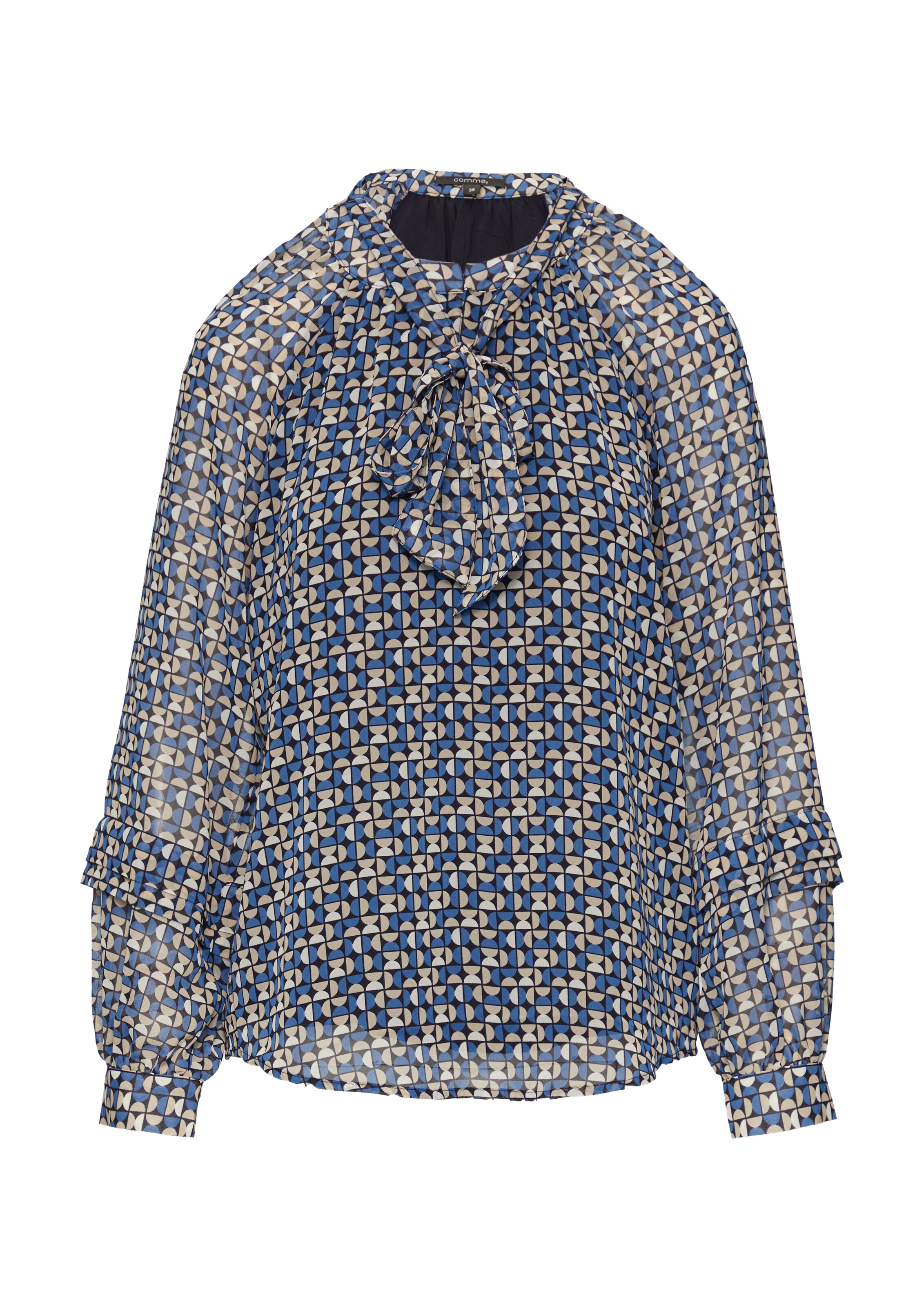 COMMA Bluse in Blau: Vorderseite