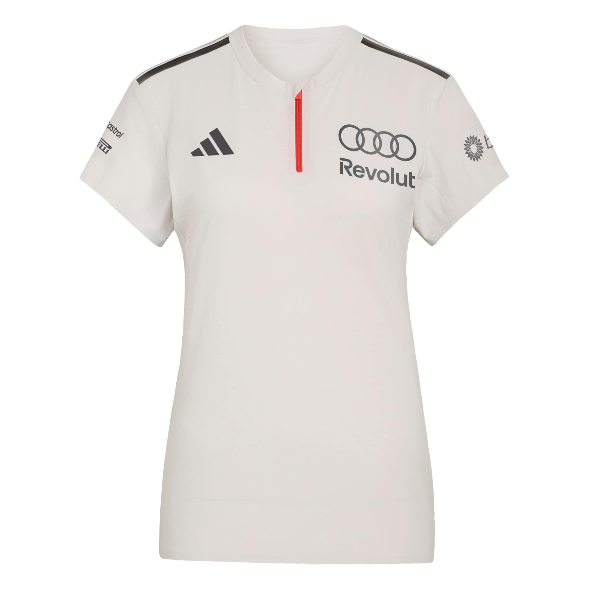 ADIDAS PERFORMANCE T-shirt fonctionnel 'Audi Formula One Team Engineers & Marketing' en gris argenté / rouge / blanc, Vue avec produit