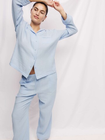 Marks & Spencer Pyjama in Blauw: voorkant