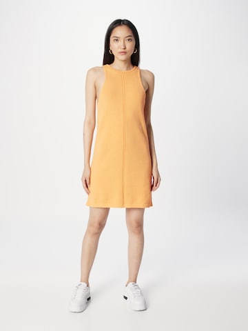 Calvin Klein Jeans Gebreide jurk in Oranje: voorkant