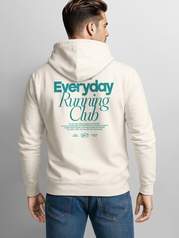 Neverless Sweatshirt 'Everyday Running Club' in Beige