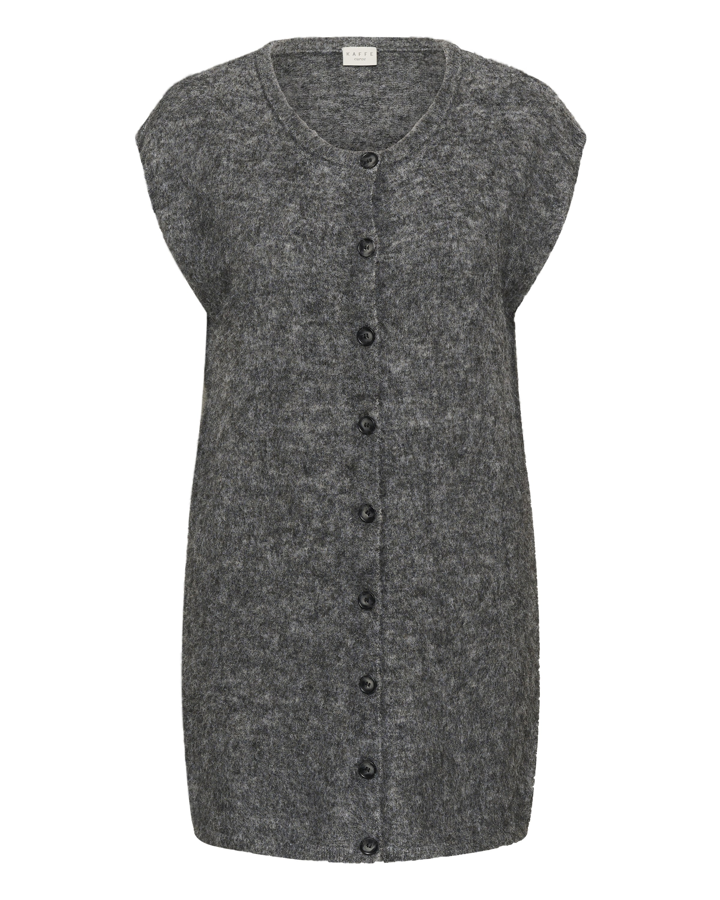 KAFFE CURVE Bodywarmer in Grijs: voorkant