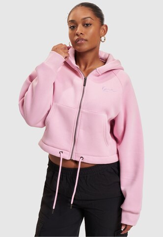 Karl Kani Zip-Up Hoodie in Pink