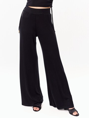 Wide Leg Pantalon 'Ivy' mandragora en noir