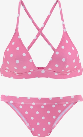 LASCANA Triangel Bikini in Pink: predná strana