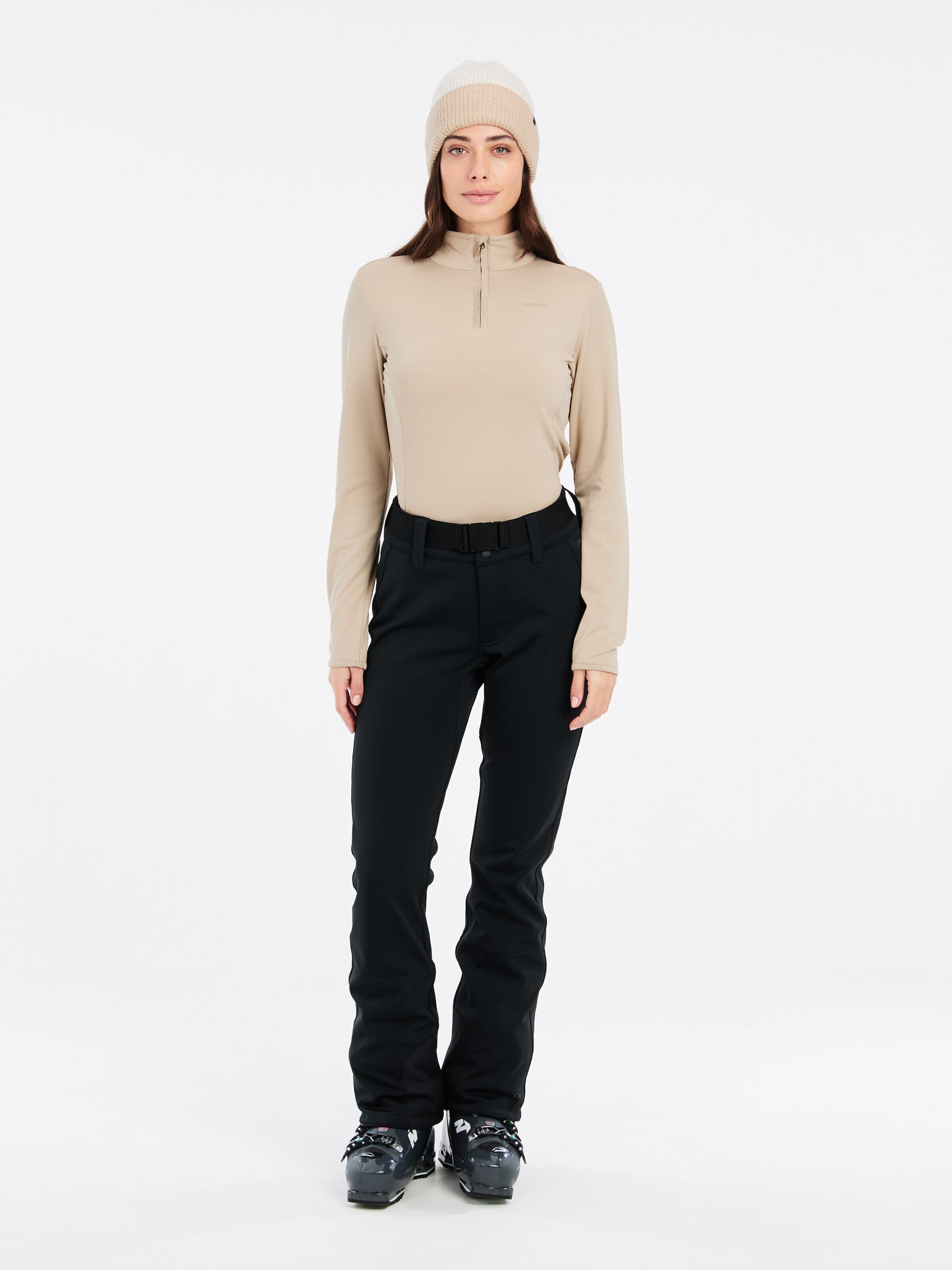 PROTEST Athletic Sweatshirt 'REFABRIZ' in Beige