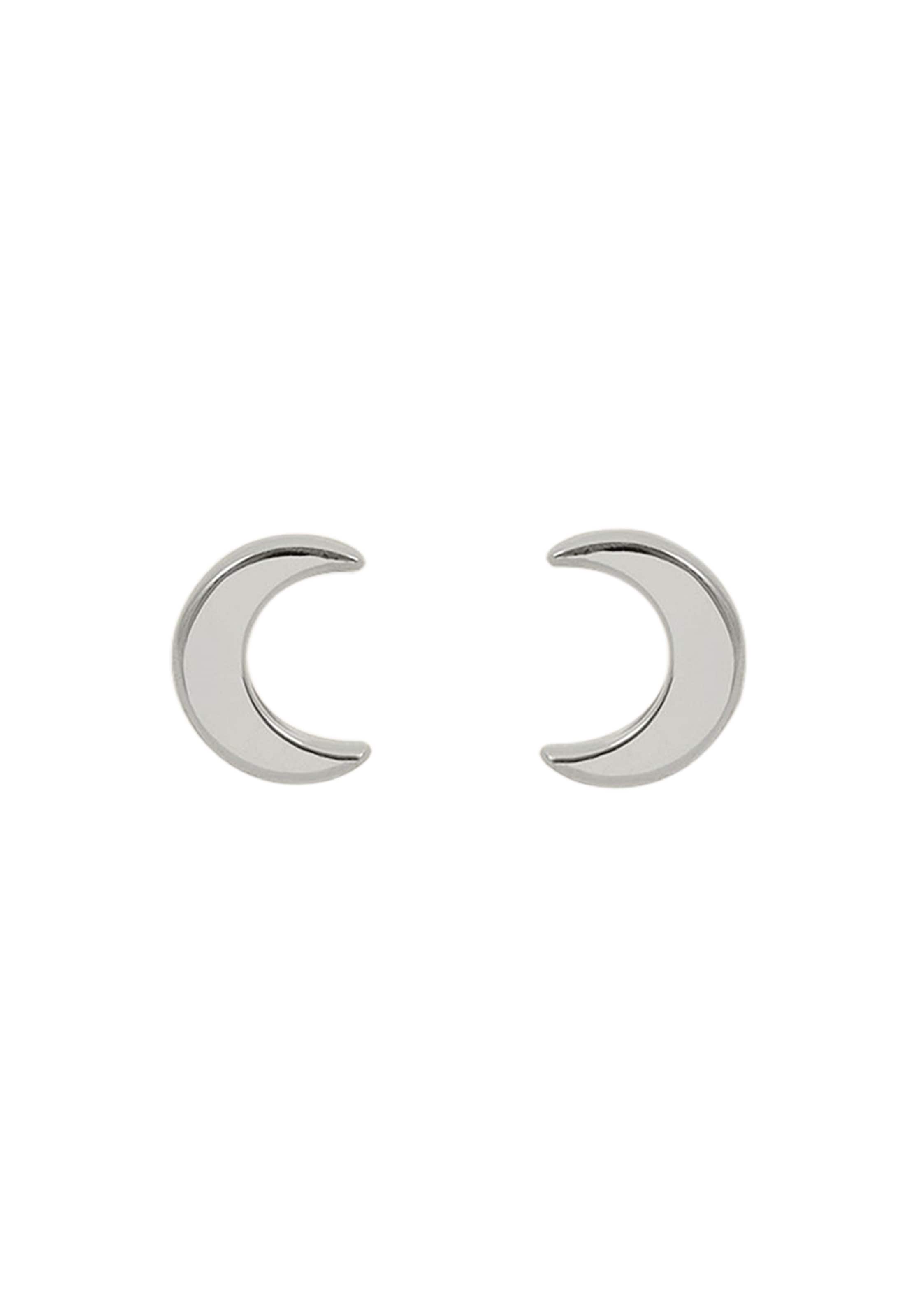 Stilnest Earrings 'Mond' in Silver: front