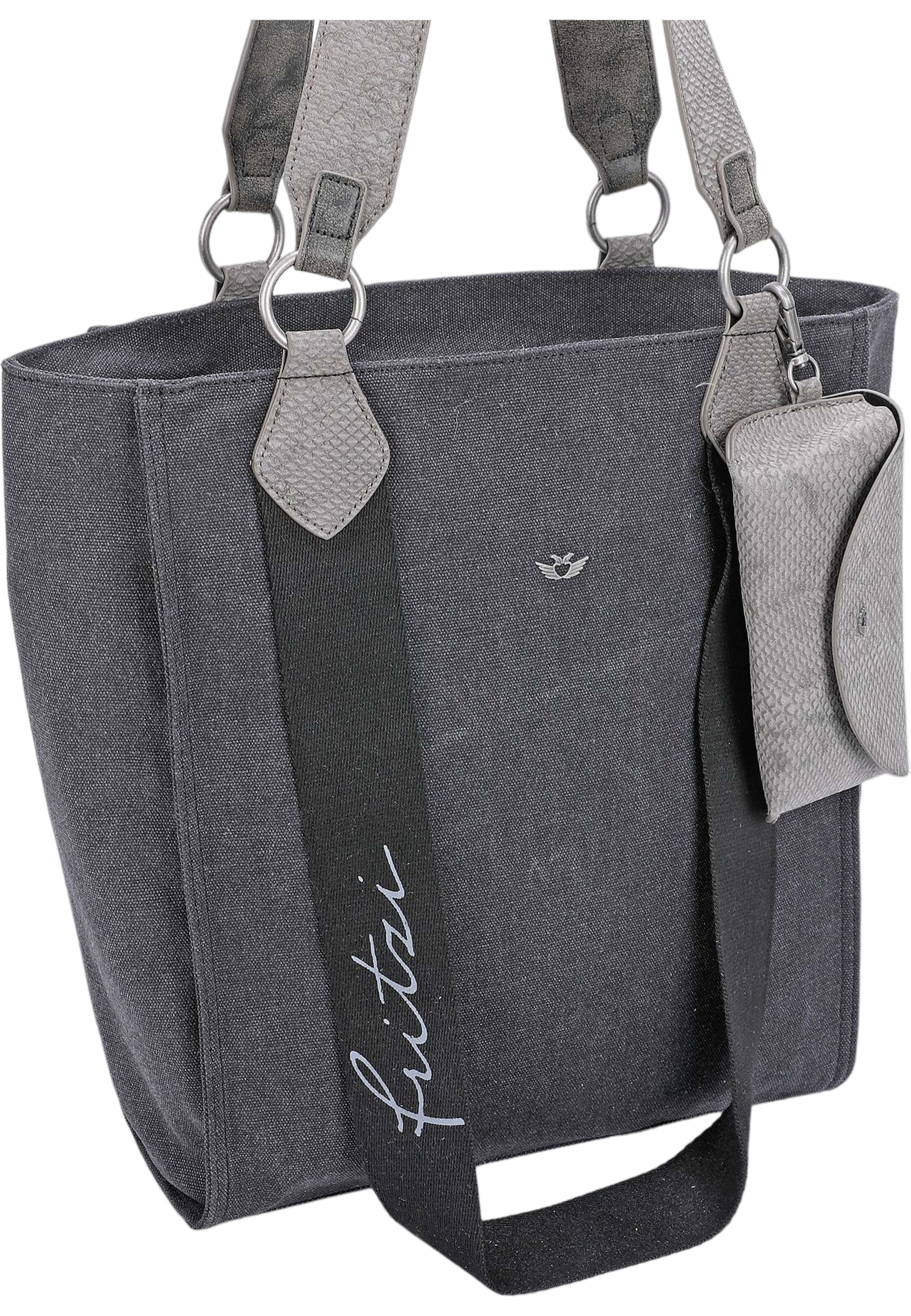 Fritzi aus Preußen Schultertasche 'Izzy02' in Schwarz