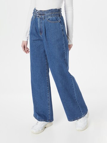 Wide leg Jeans con pieghe 'SPACE' di VILA ROUGE in blu: frontale