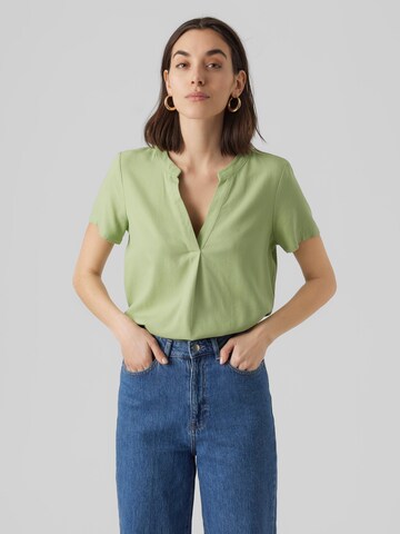 Camicia da donna 'Mymilo' di VERO MODA in verde: frontale