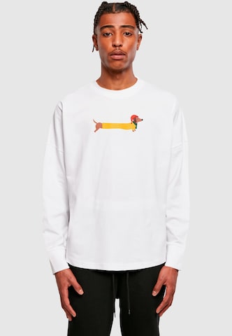 T-Shirt 'Christmas Dog' Merchcode en blanc : devant