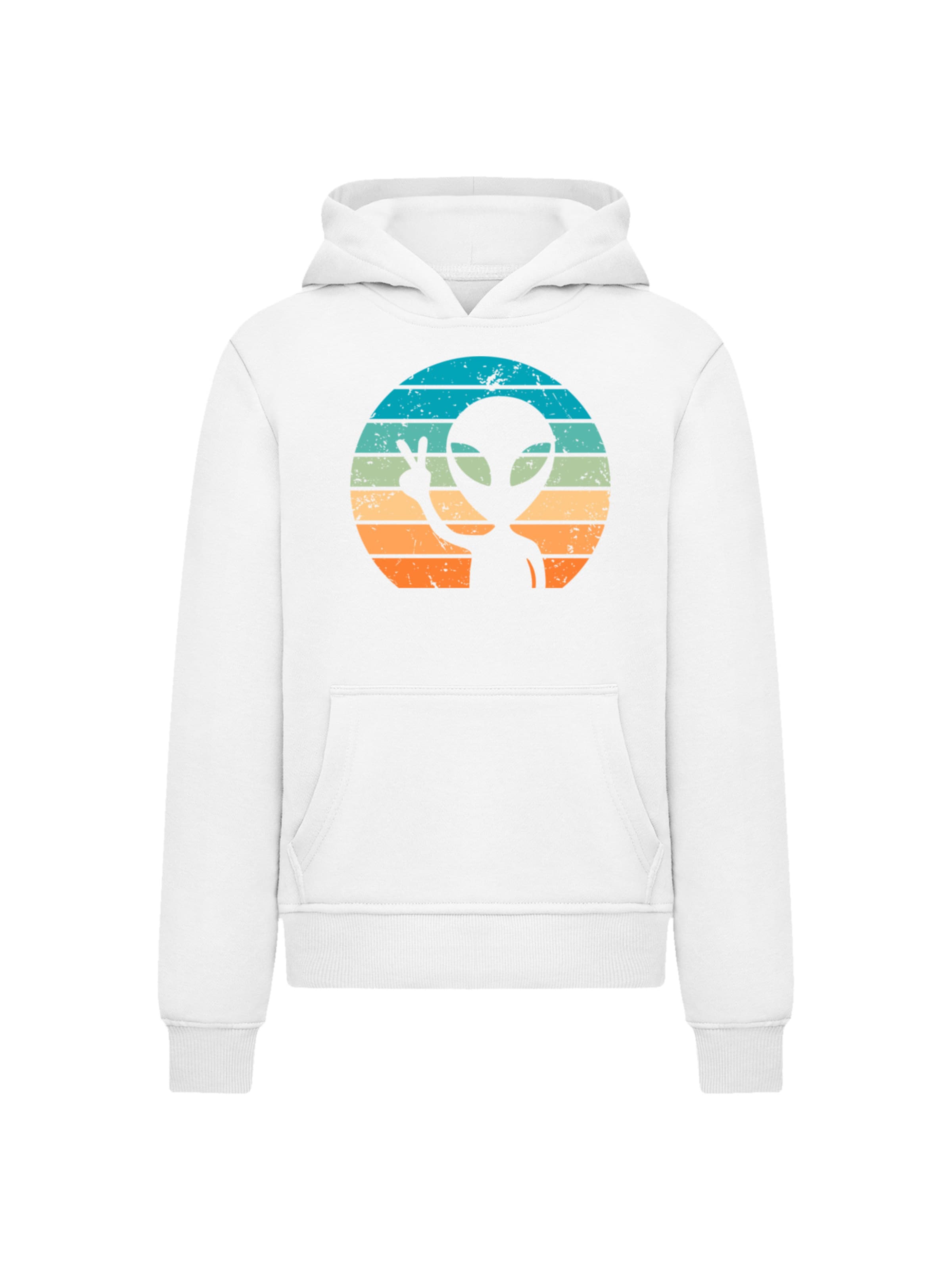 F4NT4STIC Sweatshirt 'Alien Piece Sonnenuntergang' in White: front
