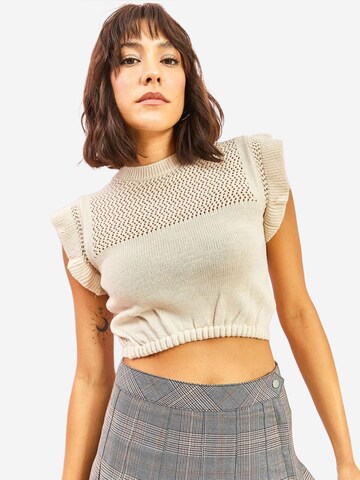 Bianco Lucci Gebreide top in Wit