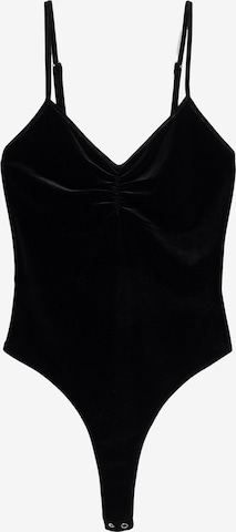 Bershka Tričkové body – černá: přední strana