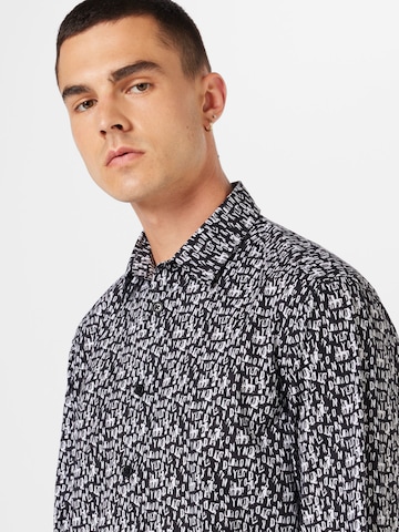 DRYKORN Regular fit Button Up Shirt 'RAMIS' in Black