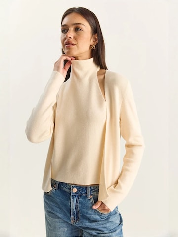 Bianco Lucci - Blusa 'Blusen' em bege